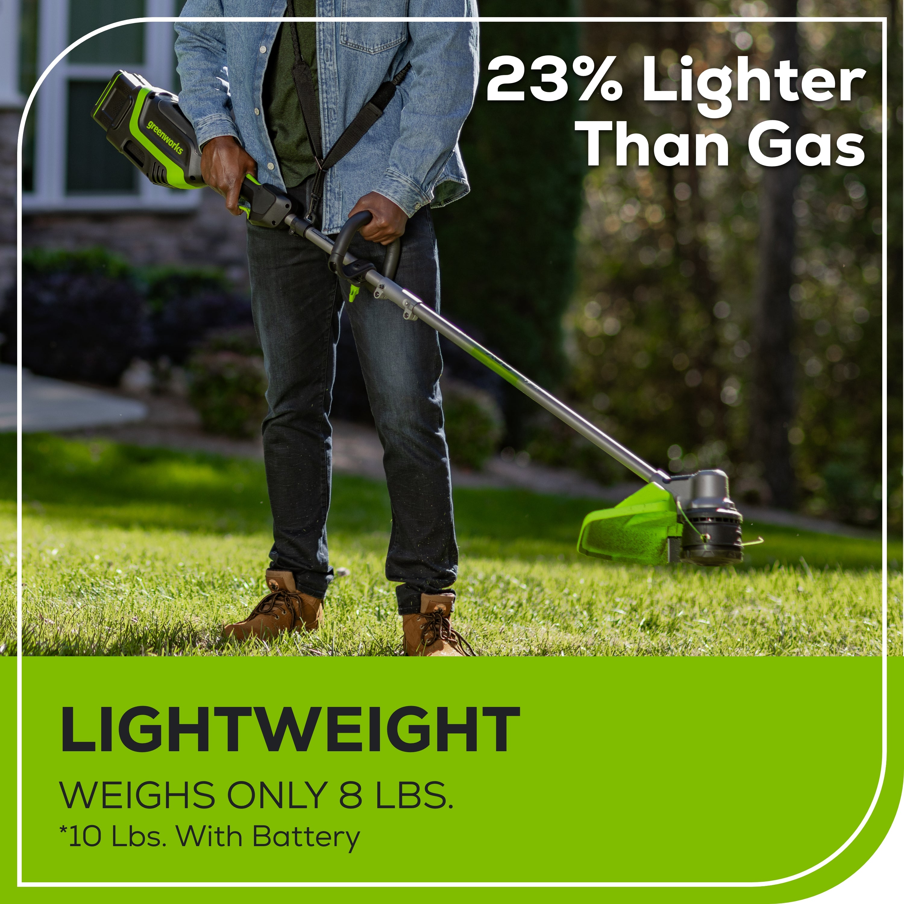 Renewed 80V 17-Inch Brushless String Trimmer with Shoulder Strap - Includes Precut Line, 2.0Ah Battery & Charger | Perfect for Lawn Care, Yard Maintenance & Landscaping