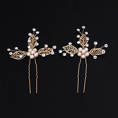 Elegant Hair Stick Pins for Women - Simple Hair Jewelry, Bridal Hair Accessories, Wedding Hairpins (2pc Set - A236) - Perfect for Weddings, Parties, and Everyday Styling