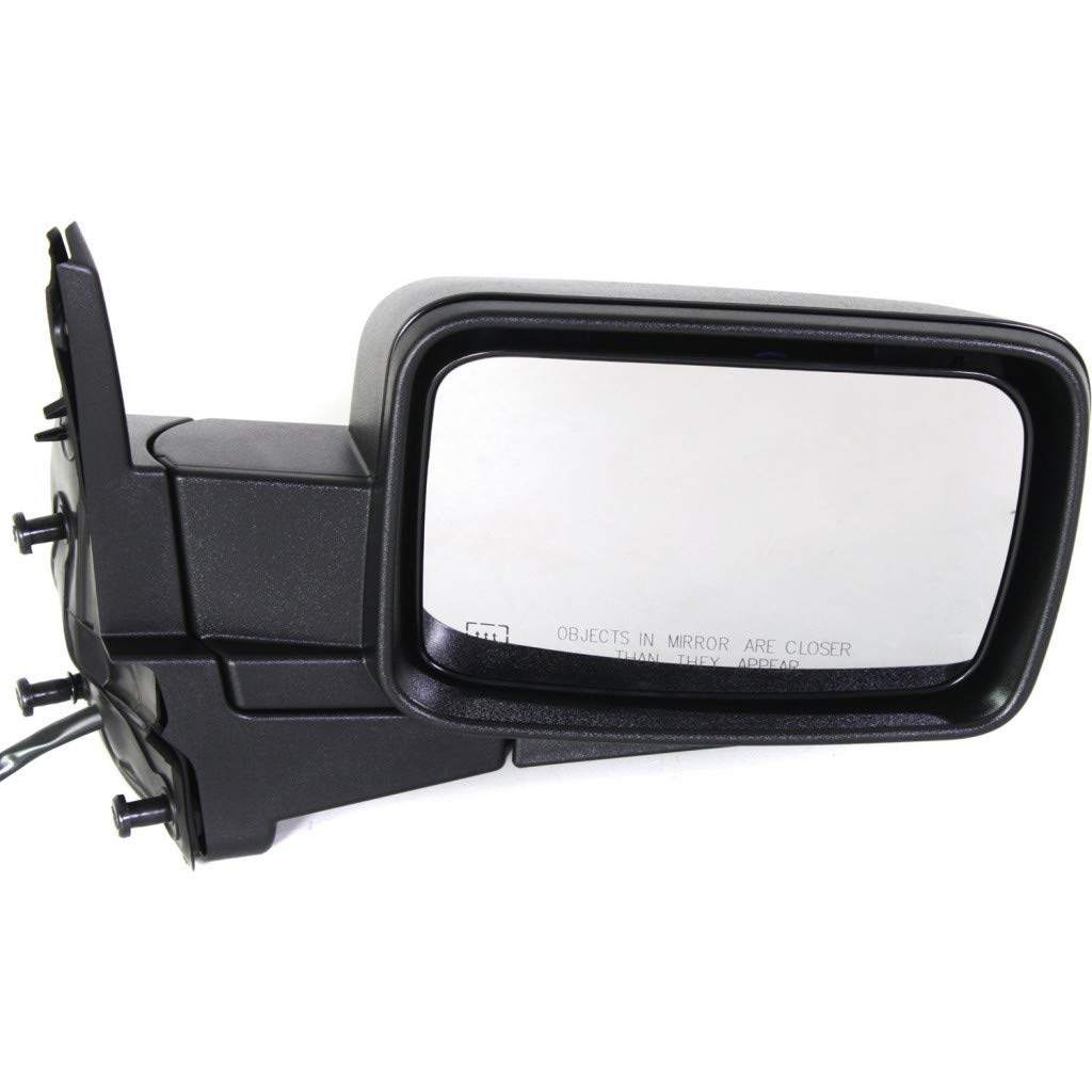 2006-2010 Jeep Commander Passenger Side Power Heated Manual Folding Textured Black Door Mirror Replacement w/Memory - Fits Part #55157012AE & CH1321276 | Perfect for Off-Roading, Winter Driving & Vehicle Upgrades