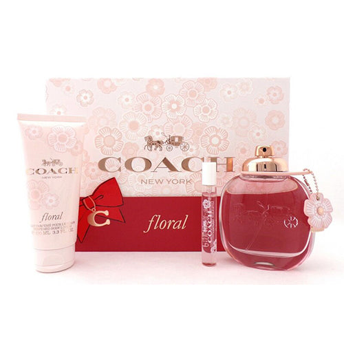 Coach Floral 3-Piece Gift Set for Women - Perfume, Body Lotion & Hand Cream - Perfect for Birthdays, Anniversaries & Mother's Day Gifts