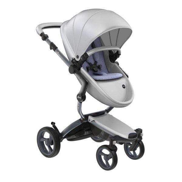 Mima Xari 4G Complete Stroller - Graphite Grey, Argento & Pixel Blue | Lightweight Baby Stroller with All-Terrain Wheels | Perfect for City Walks, Travel & Outdoor Adventures