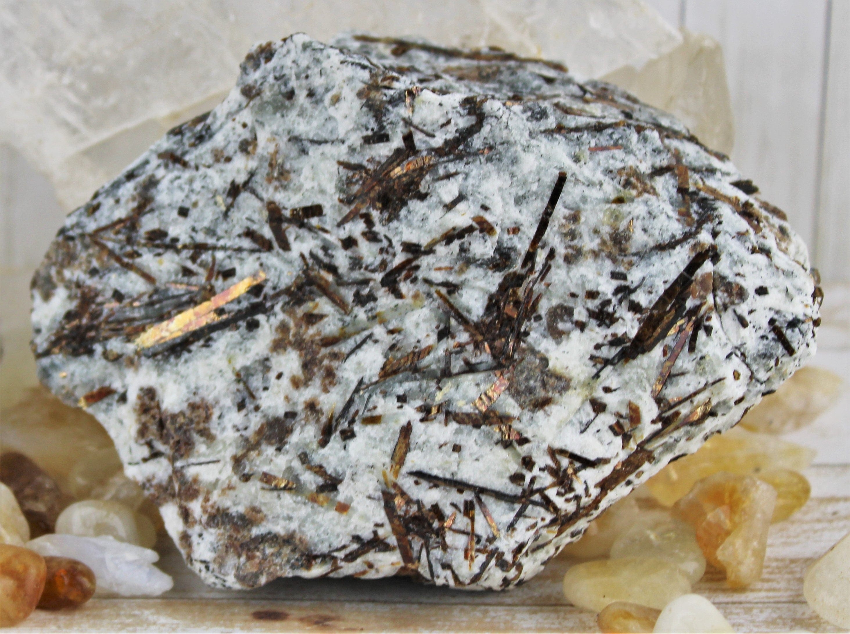 Natural Astrophyllite Crystal Specimen - Rare Mineral Collectors' Gemstone for Healing, Meditation & Home Decor