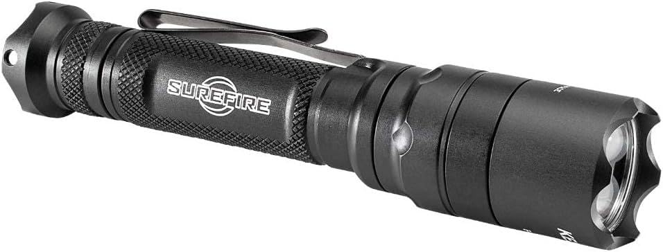 SureFire E2D Defender Ultra (E2DLU-A) 1000 Lumens Tactical Flashlight - Dual-Output LED, Tailcap Click Switch - Includes 4 CR123A Batteries & Case - Perfect for EDC, Self Defense, Camping & Emergency Preparedness