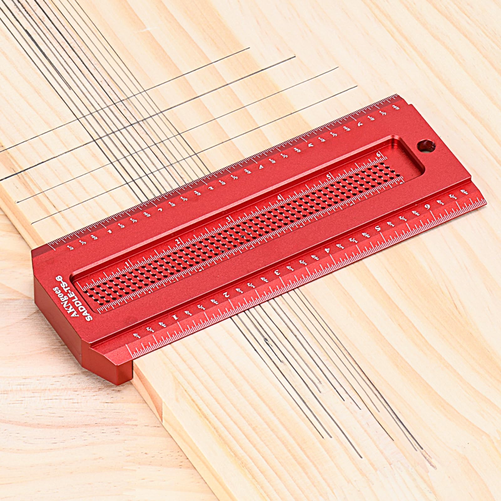 6 Inch Woodworking Saddle T-Square Ruler - Precision Carpenter Measuring Tool for Layout, Marking & DIY Projects - Perfect for Woodworking, Metalworking & Crafting