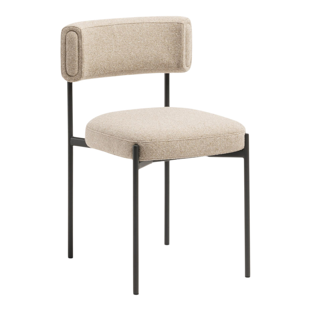 Amelie Modern Side Chair - Wooden Dining Chair with Upholstered Seat - Stylish and Comfortable for Kitchen, Dining Room, or Office Use