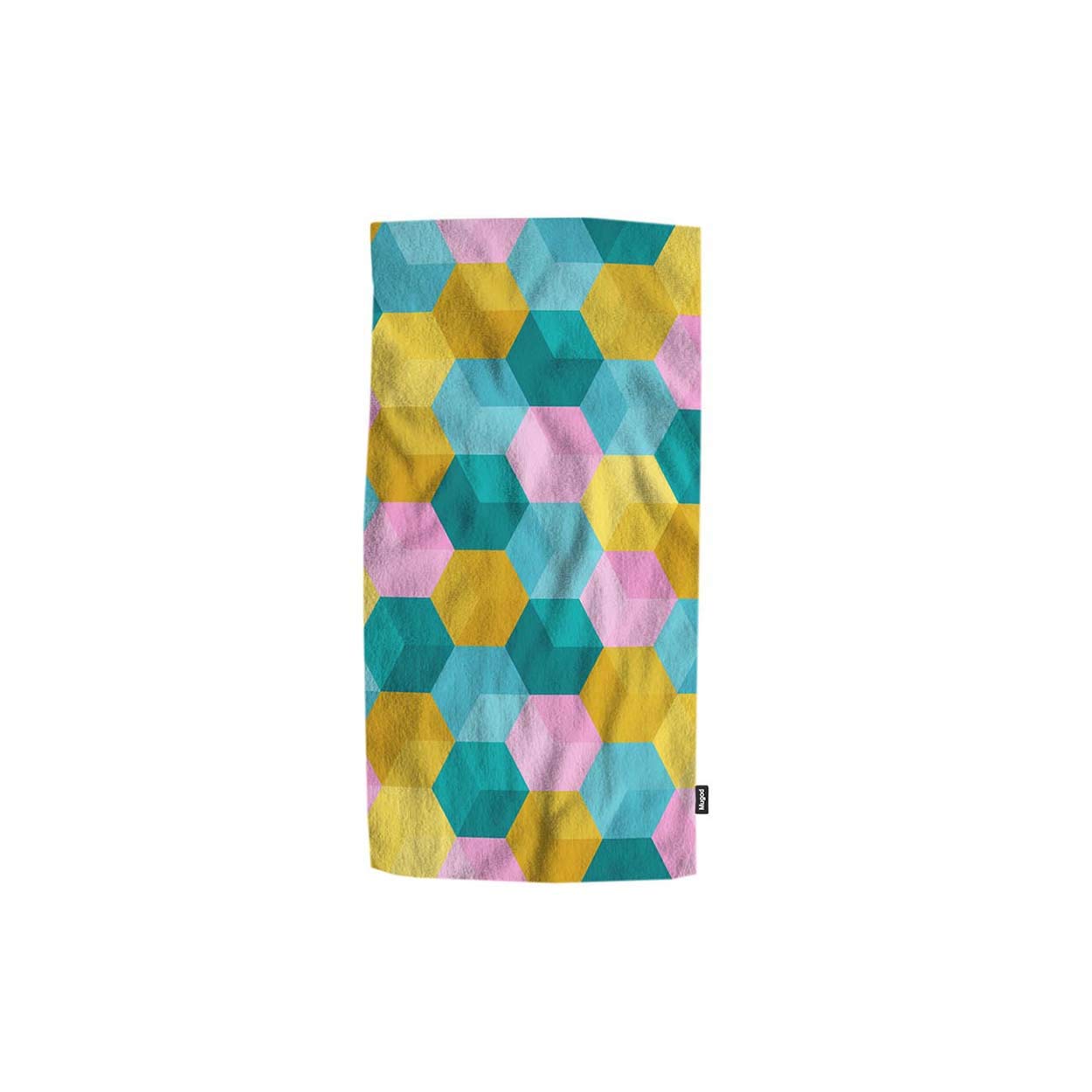 Premium Hexagon Geometric Hand Towel - Soft, Absorbent 15x30 Inch Bath Towel for Spa, Gym, Hotel & Bathroom | Decorative Multicolor Guest Towel for Shower & Home Decor