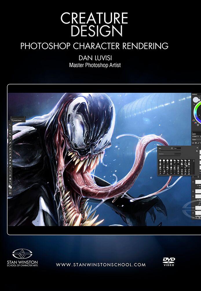 Stan Winston Studio Creature Design Photoshop Character Rendering DVD - Professional Digital Art Tutorial for Fantasy & Sci-Fi Creatures - Perfect for Concept Artists & 3D Modelers