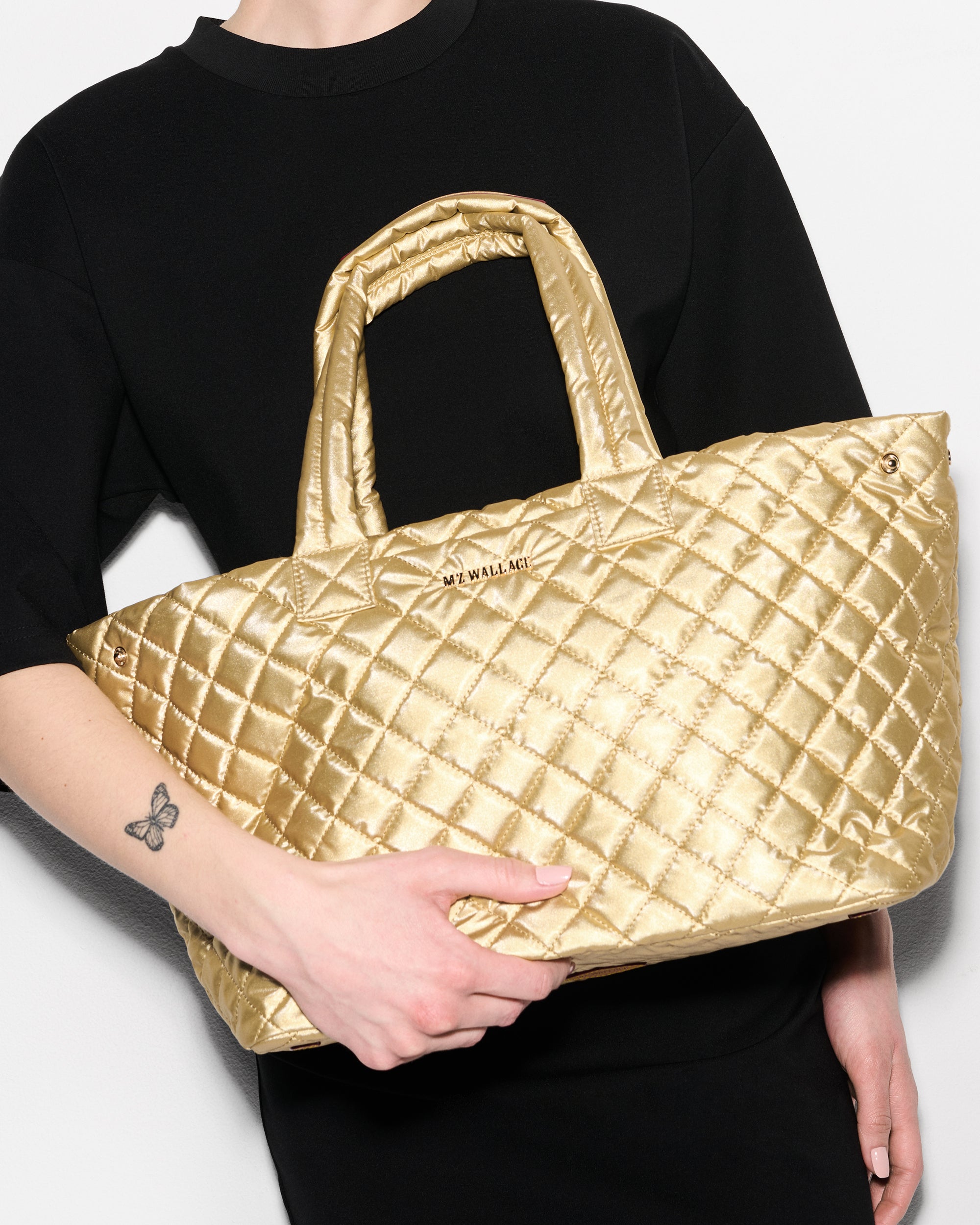 Light Gold Pearl Medium Metro City Tote Bag - Stylish & Spacious Handbag for Women, Perfect for Work, Travel & Everyday Use