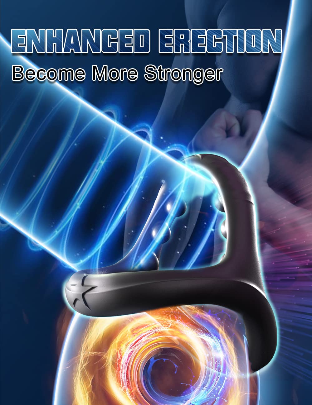 Premium Silicone Cock Ring for Men - 3-in-1 Erection Enhancer with Massage Beads | Ultra Soft & Comfortable Penis Ring for Enhanced Pleasure | Adult Sex Toy for Couples & Solo Play | Perfect for Spicing Up Your Intimate Moments & Bedroom Games