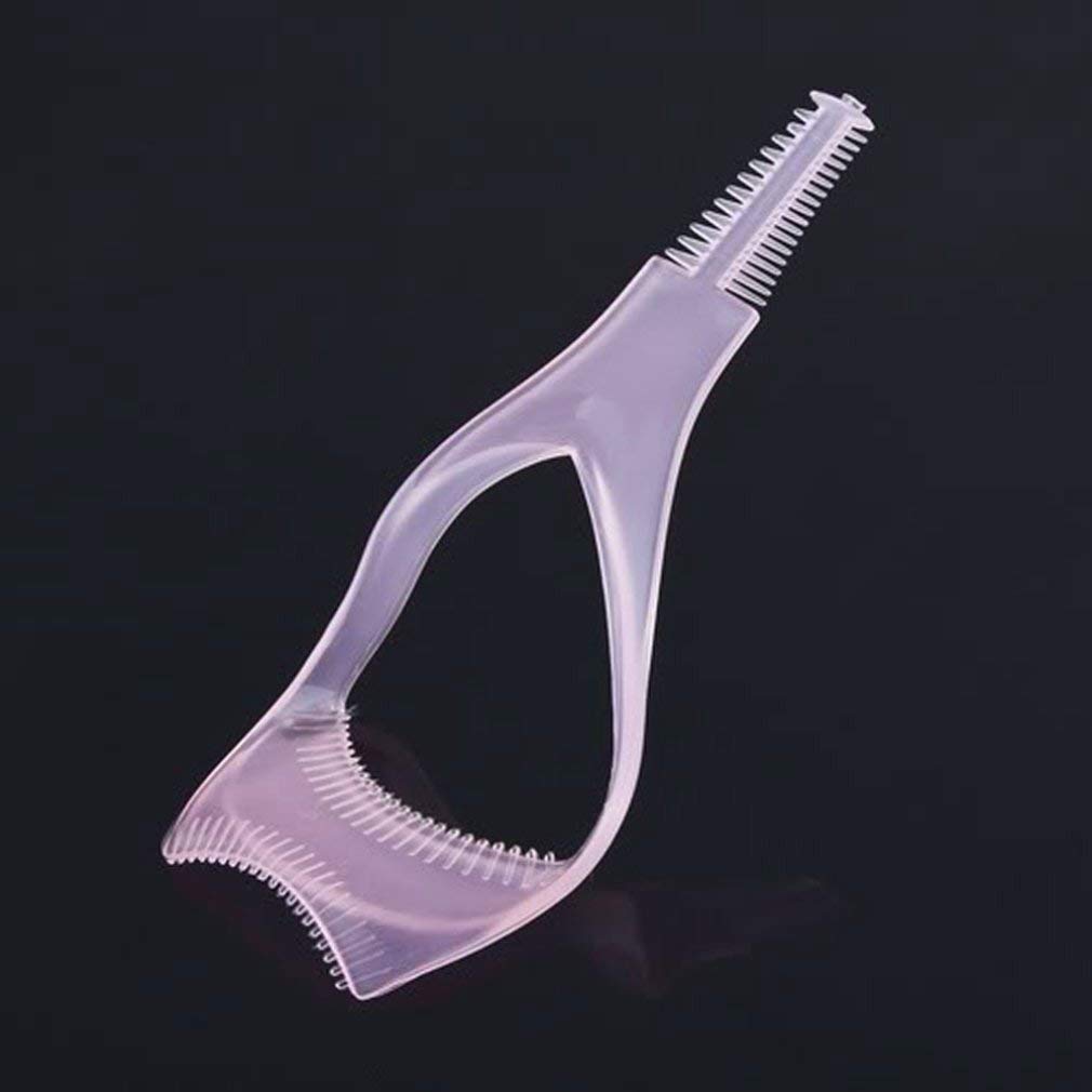 U-K Eyelash Card - 3-in-1 Reusable Plastic Mascara Guard, Eyelash Brush & Curler - Durable Lash Comb Makeup Tool for Women | Perfect for Mess-Free Mascara Application & Professional Eye Makeup