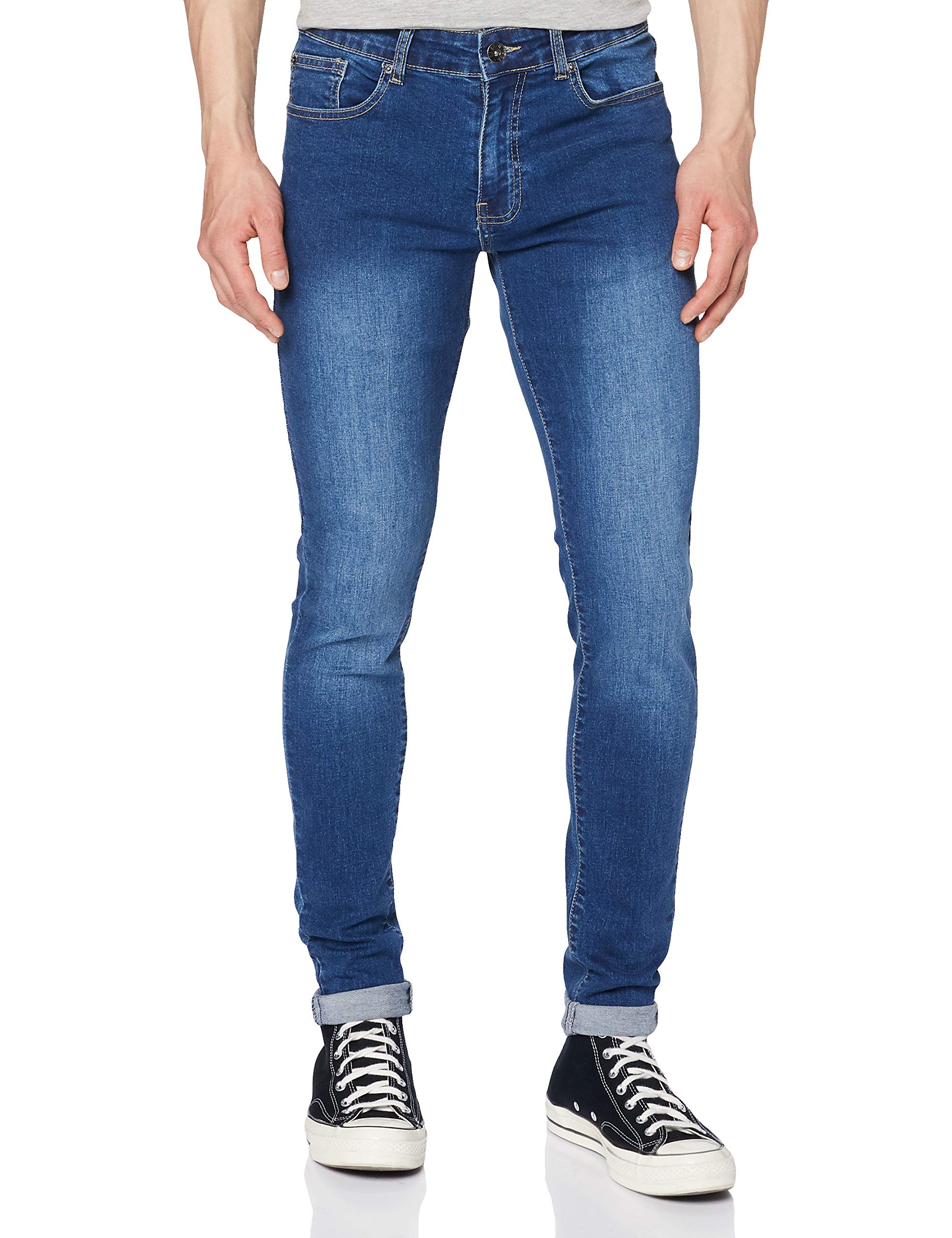 Enzo Men's Skinny Jeans - Stretch Denim Slim Fit Pants for Casual & Night Out | Comfortable & Stylish for Everyday Wear