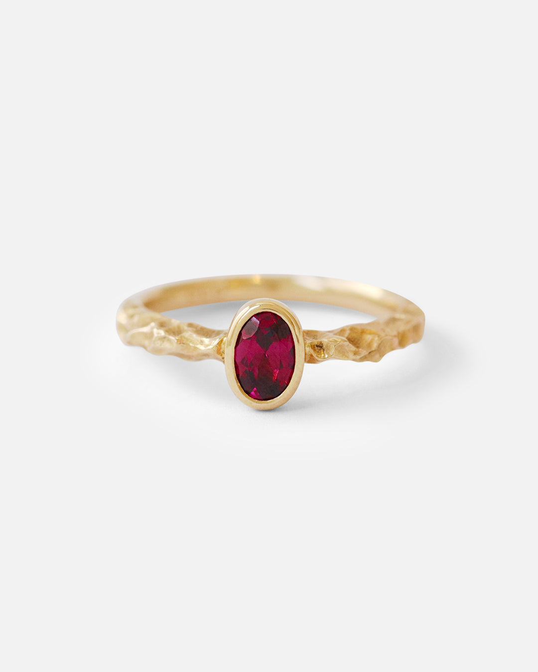 Rough Water Ring with Burmese Garnet – Elegant Jewelry for Women, Perfect for Weddings, Parties & Everyday Wear