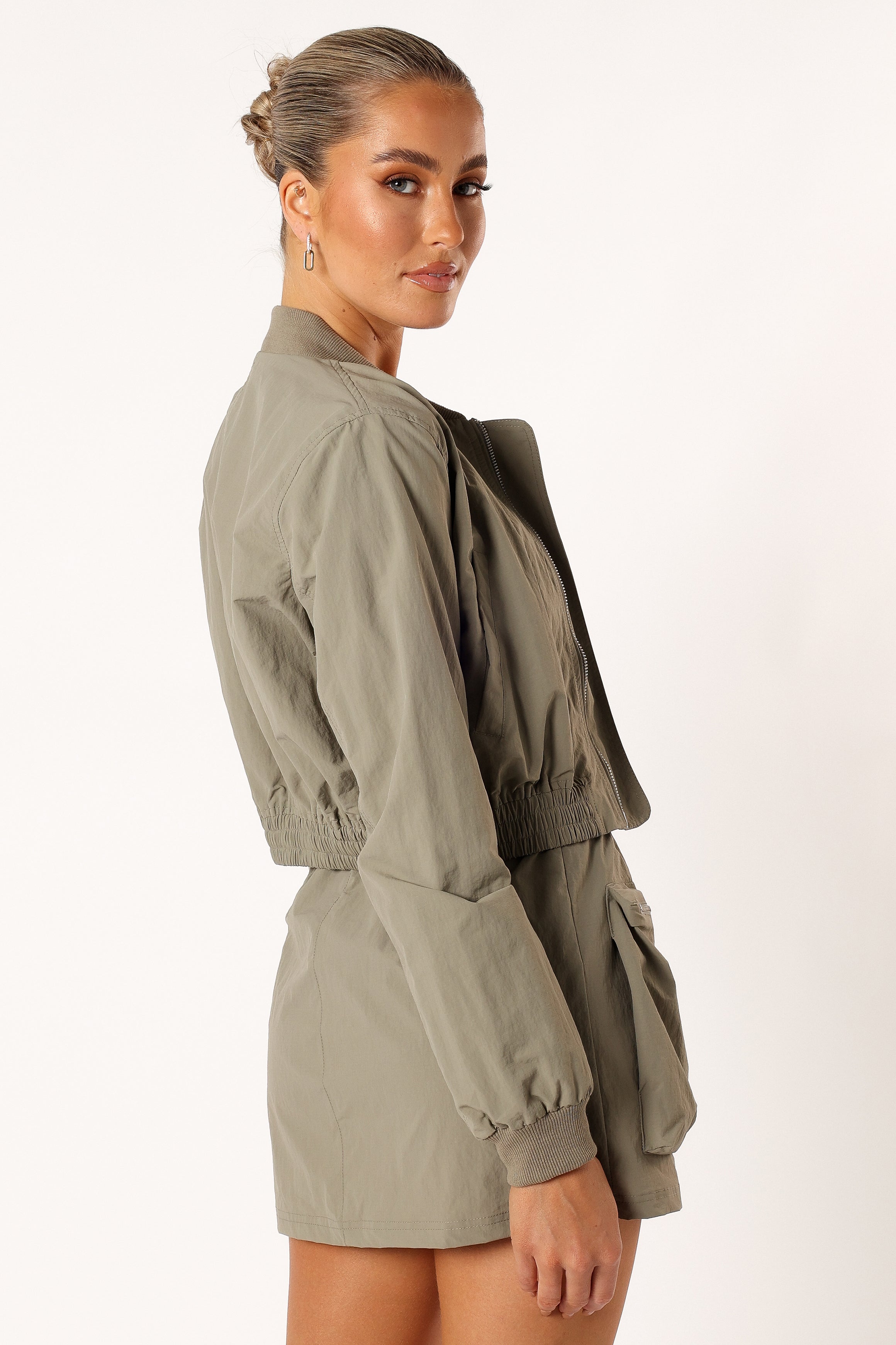 Freddie Two Piece Set - Light Olive Green Outfit for Women | Casual Summer Lounge Wear & Street Style Fashion