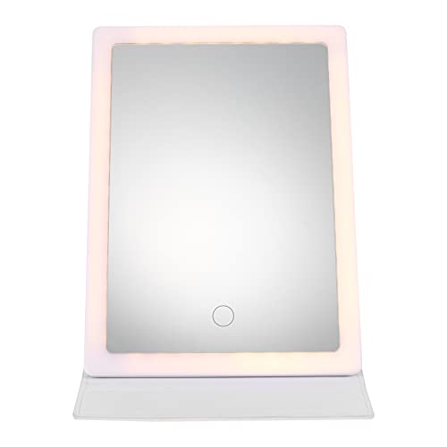FOMIYES LED Travel Makeup Mirror - Portable Folding Vanity Mirror with Adjustable Brightness for Women & Girls | Perfect for Home, Travel & Dorm Room Beauty Routine