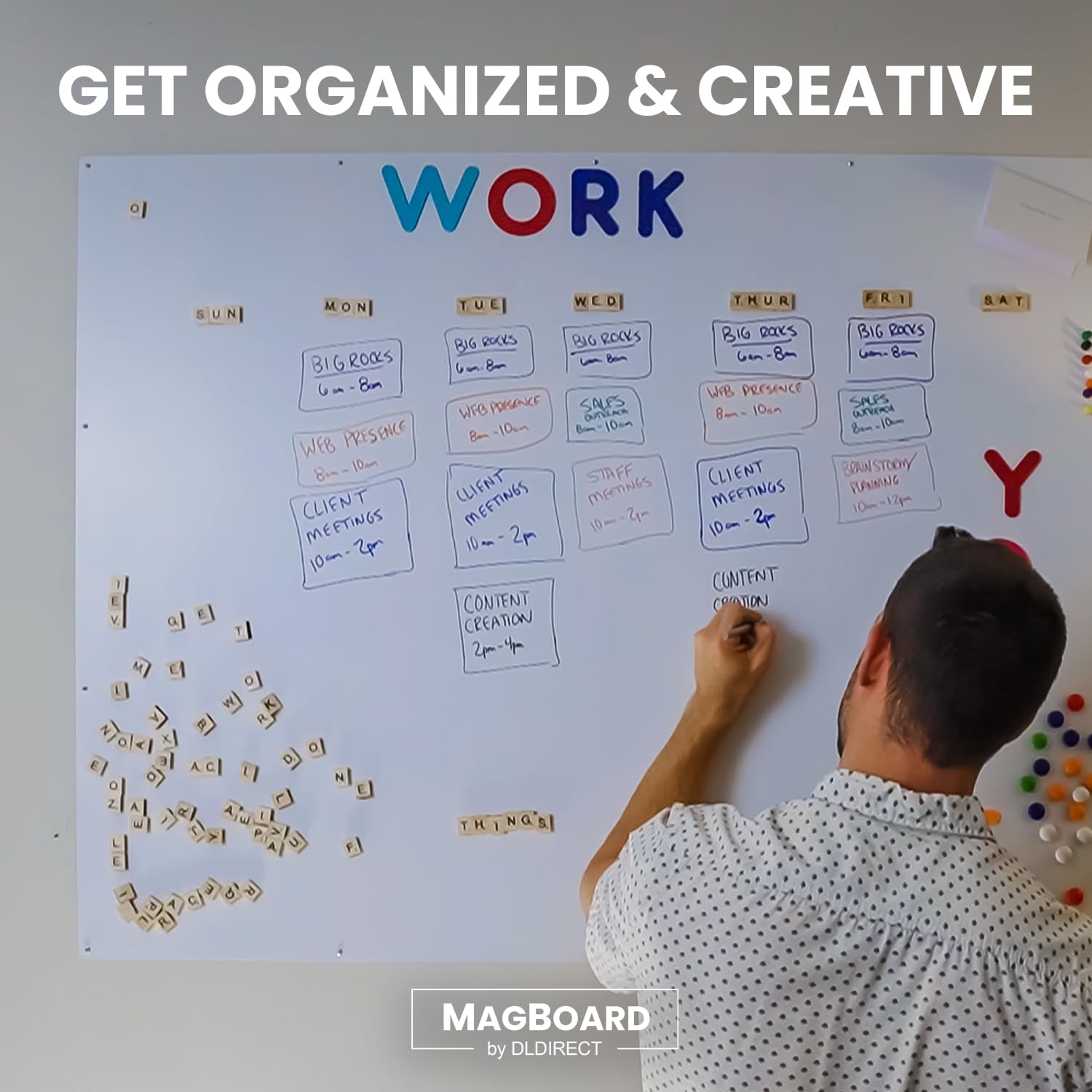 Premium Diamond Life Magnetic Whiteboard - 24