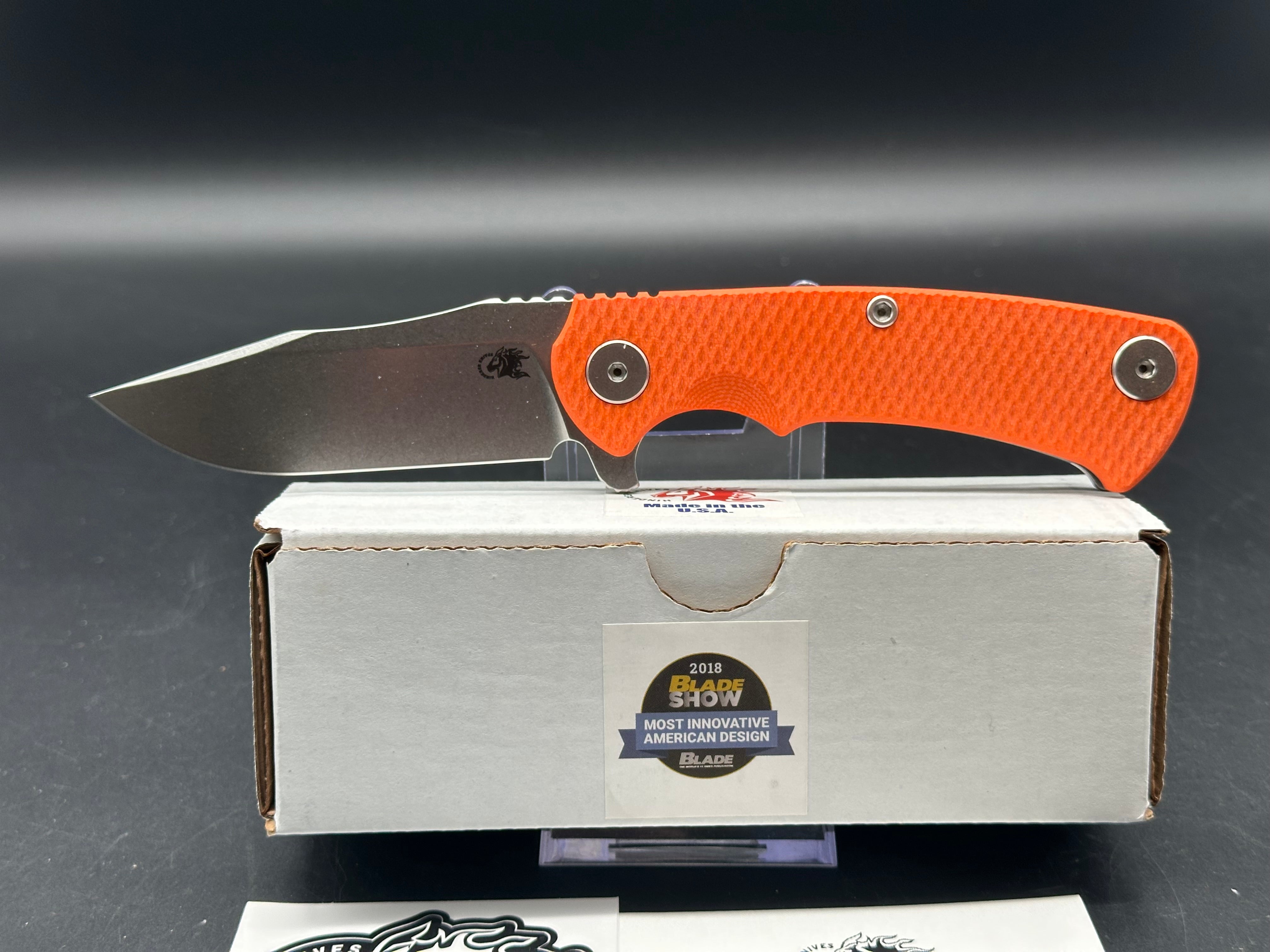 Hinderer Project X Folding Knife - Orange G10 Handle & Magnacut Blade | EDC, Camping, Survival Gear