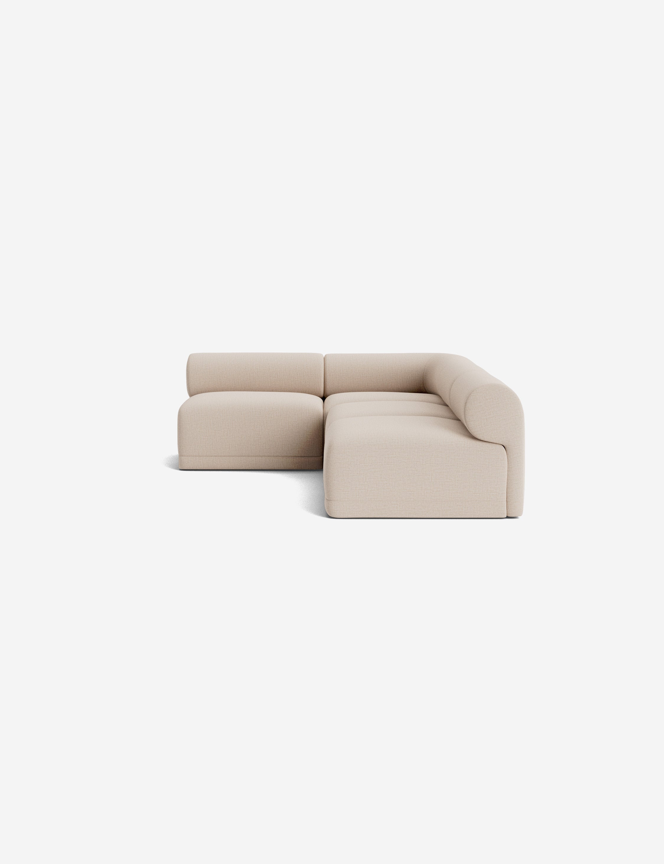 Modern Carson Sectional Sofa - Comfortable L-Shaped Couch for Living Room, Family Room & Home Theater - Soft Fabric Upholstery with Reversible Chaise