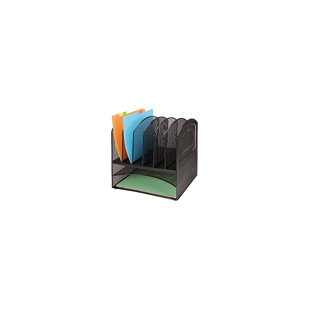 Lorell LLR37523 Mesh Desk Organizer - Horizontal & Vertical Office File Holder for Papers, Folders & Supplies | Perfect for Home Office, School & Workspace Organization