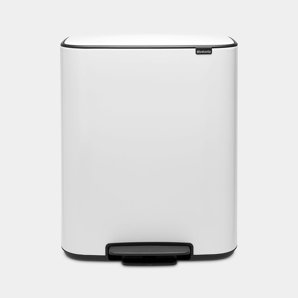 BO Pedal Bin 60L Dual Compartment Recycling Trash Can with Foot Pedal - 2X30L Capacity, Multiple Colors - Perfect for Kitchen, Office & Eco-Friendly Waste Sorting