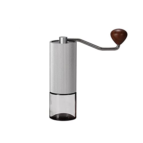 Premium Manual Coffee Grinder with Stainless Steel Conical Burr - Adjustable Coarseness, Double Bearing System for Consistent Grind | Perfect for French Press, Pour Over & Espresso at Home, Camping or Travel