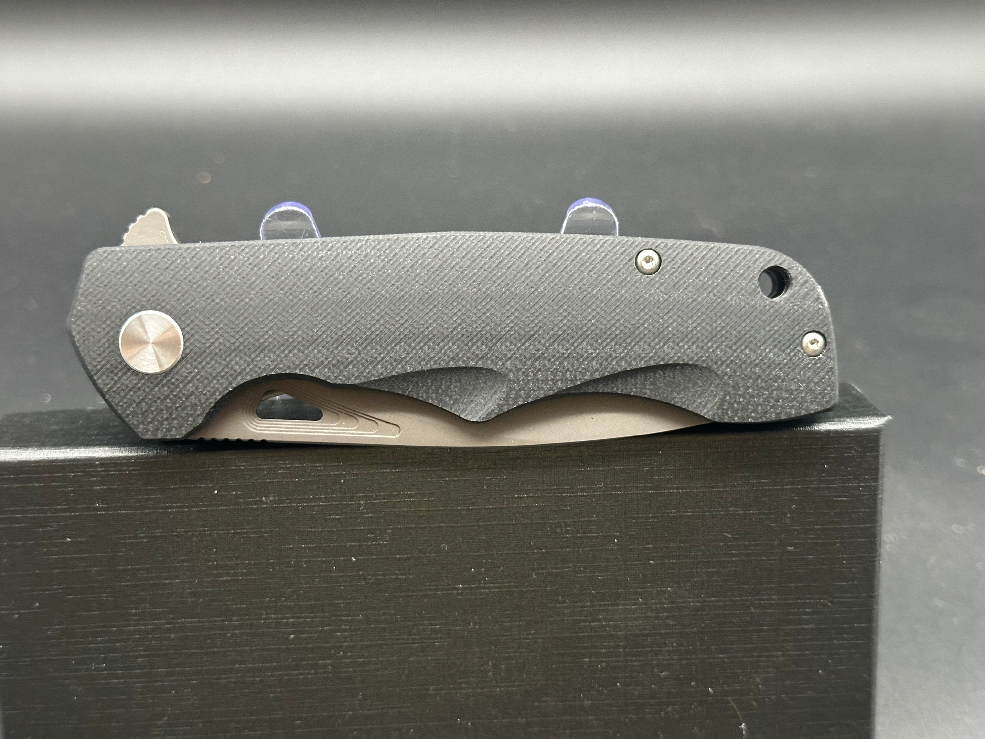 Bestech Airstream EDC Folding Knife - Black G10 Handle with D2 Steel Blade - Perfect for Camping, Hiking & Everyday Carry