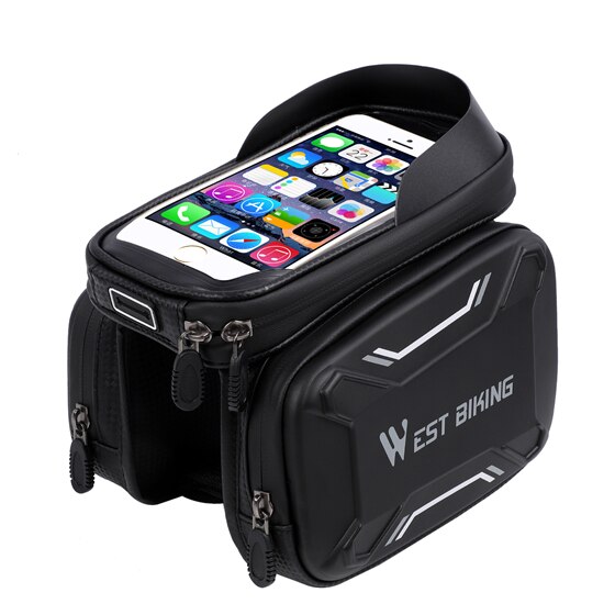 Waterproof MTB Bike Frame Bag - Front Top Tube Phone Pouch with Touch Screen Access for Cycling & Outdoor Adventures | Perfect for Mountain Biking, Commuting & Travel Accessories