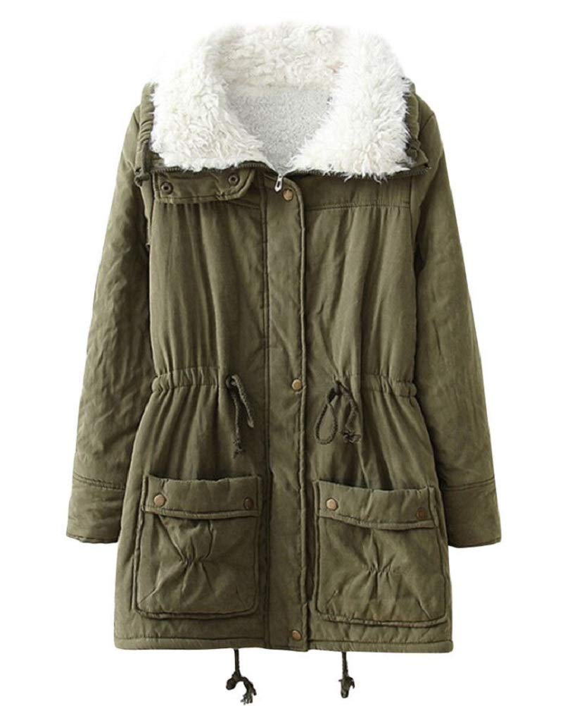 ACE SHOCK Women's Plus Size Winter Coats - Faux Fur Lined Quilted Jacket, Fashion Winter Parka for Cold Weather, Outdoor Activities & Daily Commute