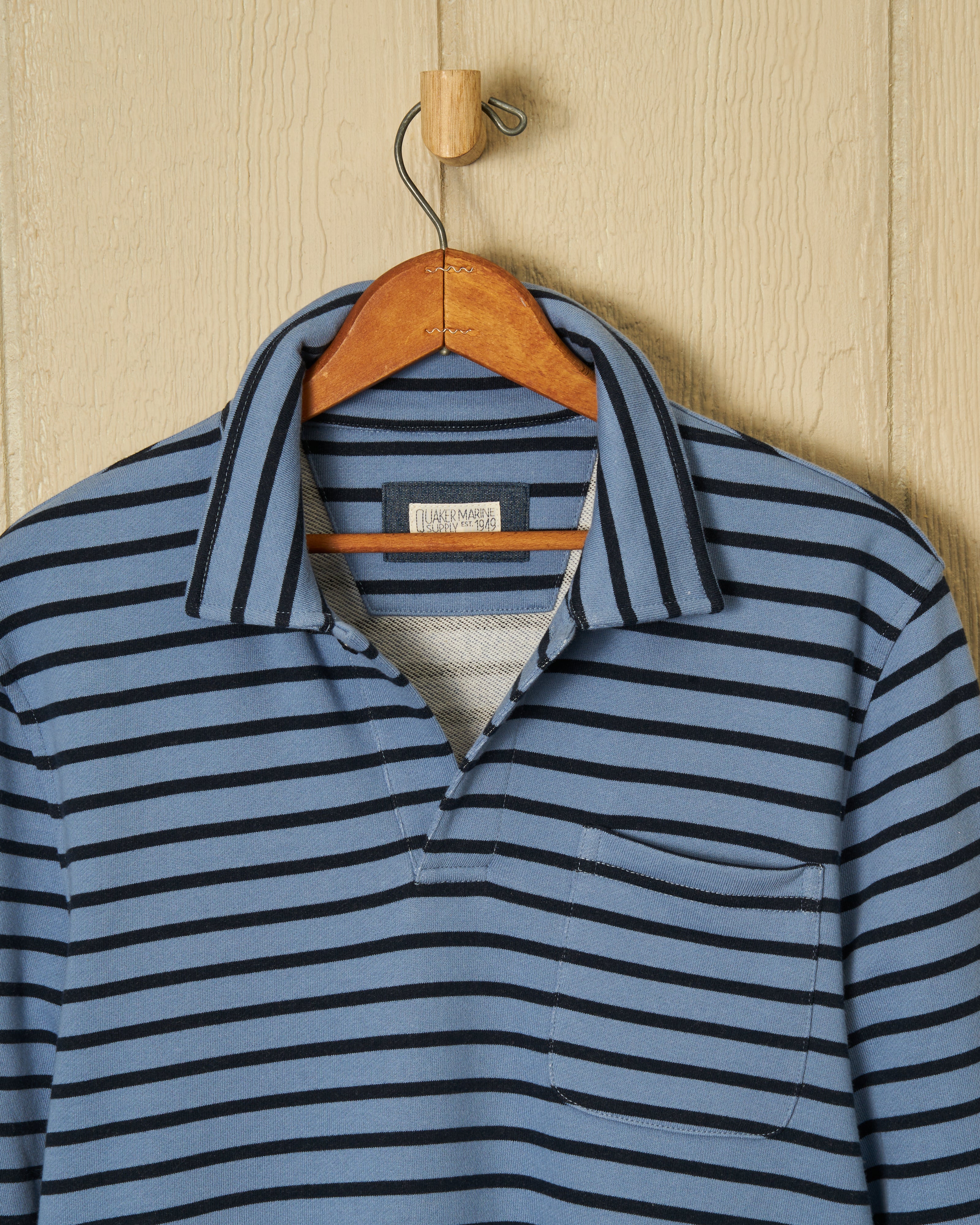 Acadia Polo Shirt for Men - Premium Atlantic Blue & Navy Loopback Terry Fabric - Comfortable & Stylish Casual Wear for Golf, Office & Outdoor Activities