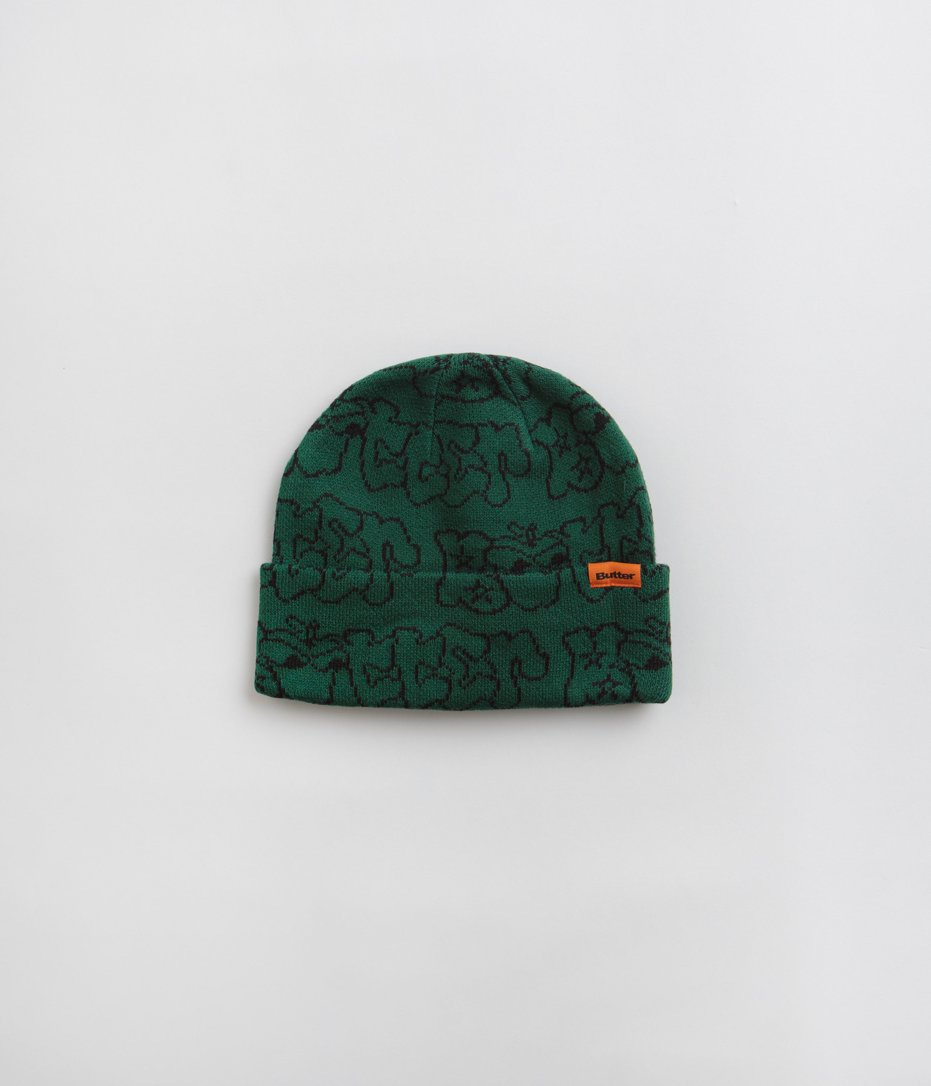 Butter Goods Big Apple Cuff Beanie - Green Winter Hat for Men & Women - Perfect for Cold Weather, Outdoor Activities and Street Style Fashion