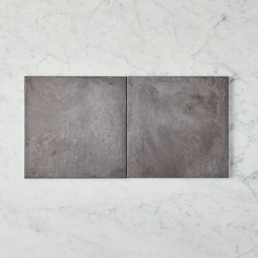 Brighton Beach Black Encaustic Look Square Tile - Premium Ceramic Floor and Wall Tiles for Bathroom, Kitchen, and Backsplash - Perfect for Modern Home Decor
