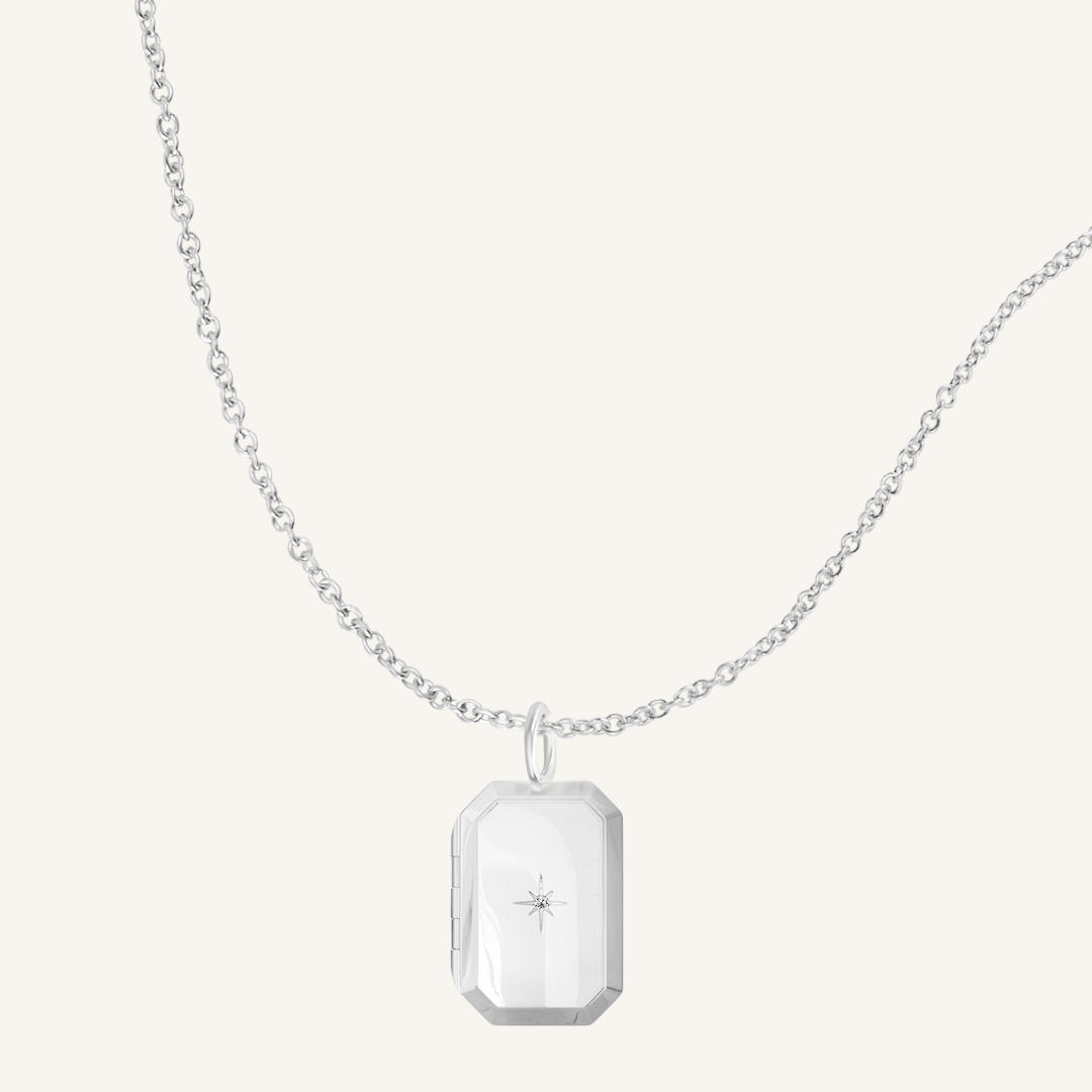 Bevel Photo Locket Necklace - Personalized Engraved Heart Pendant for Women - Perfect for Anniversaries, Valentine's Day & Memorial Gifts