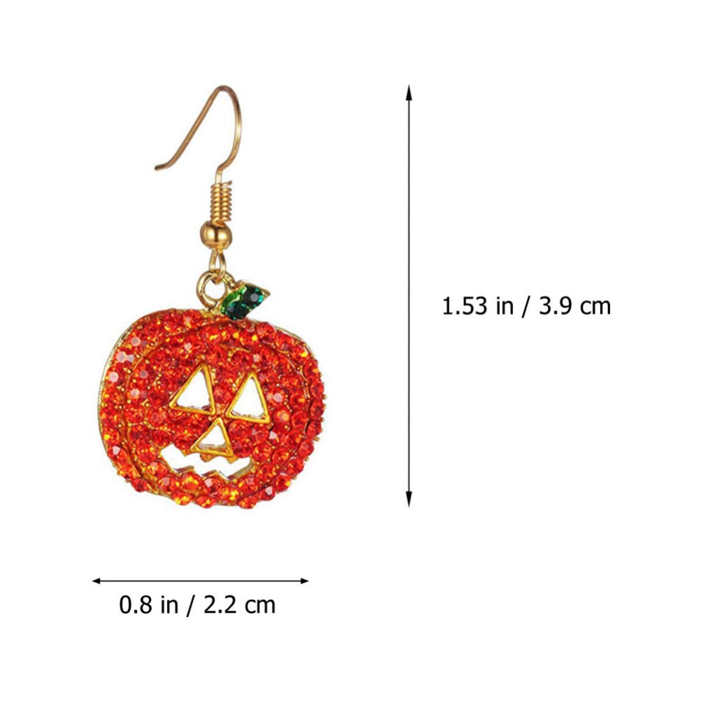 Pumpkin Earrings for Women - Funny Halloween Hook Earrings, Alloy Festival Dangle Ear Jewelry | Perfect for Halloween Parties, Costume Accessories & Fall Fashion