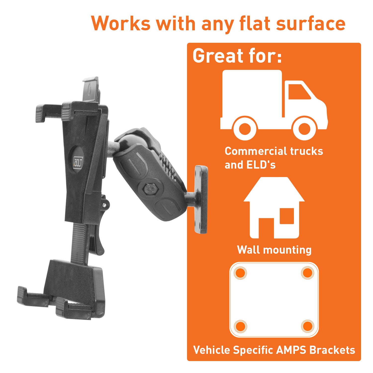 Heavy Duty iBolt TabDock AMPs Universal Tablet Mount for 7
