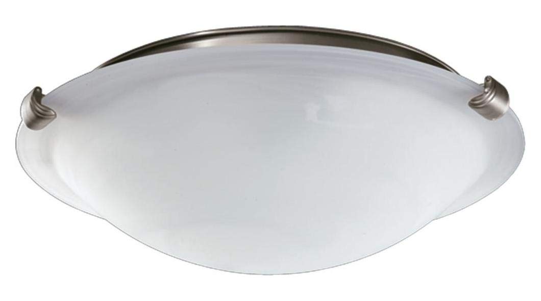 Quorum 1129-865 Traditional LED Ceiling Fan Light Kit - Satin Nickel Finish in Pewter, Nickel & Silver | Energy Efficient Lighting for Living Room, Bedroom & Dining Room