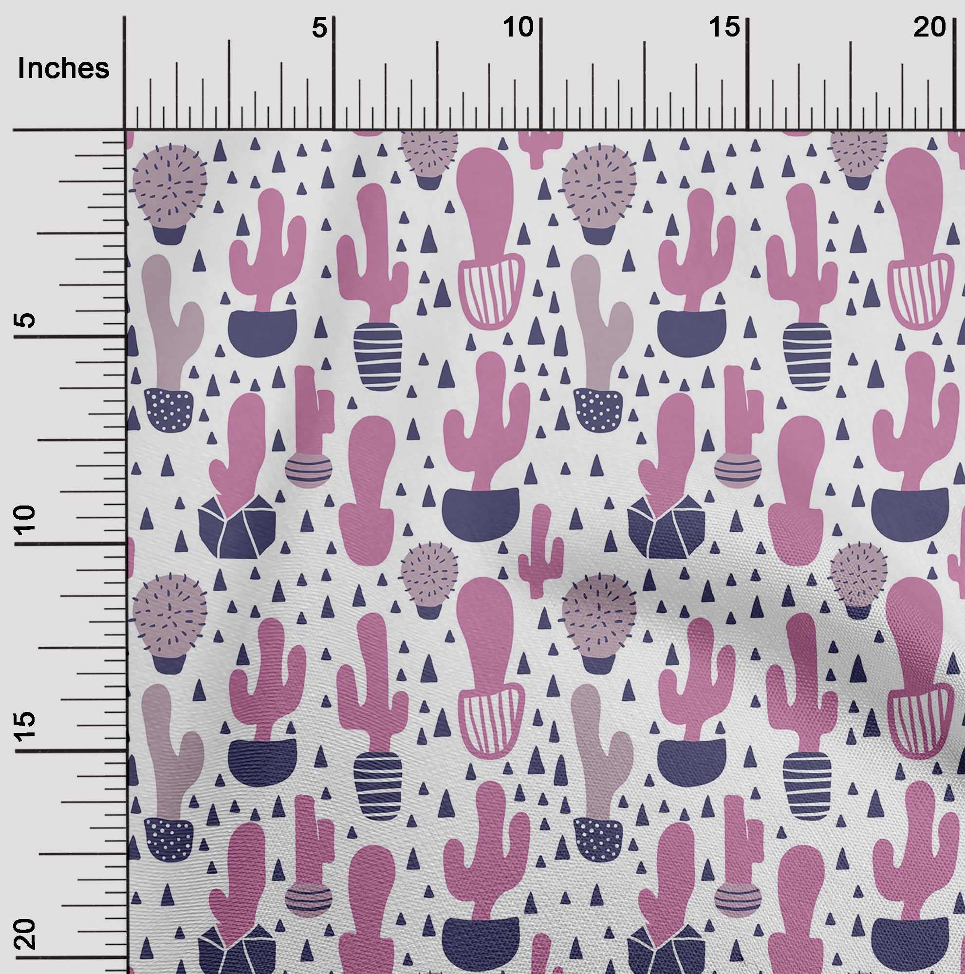 oneOone 60 Inch Wide Viscose Jersey Pink Cactus Print Fabric by The Yard - Soft Dress Material for DIY Summer Dresses, Skirts & Boho Fashion Projects