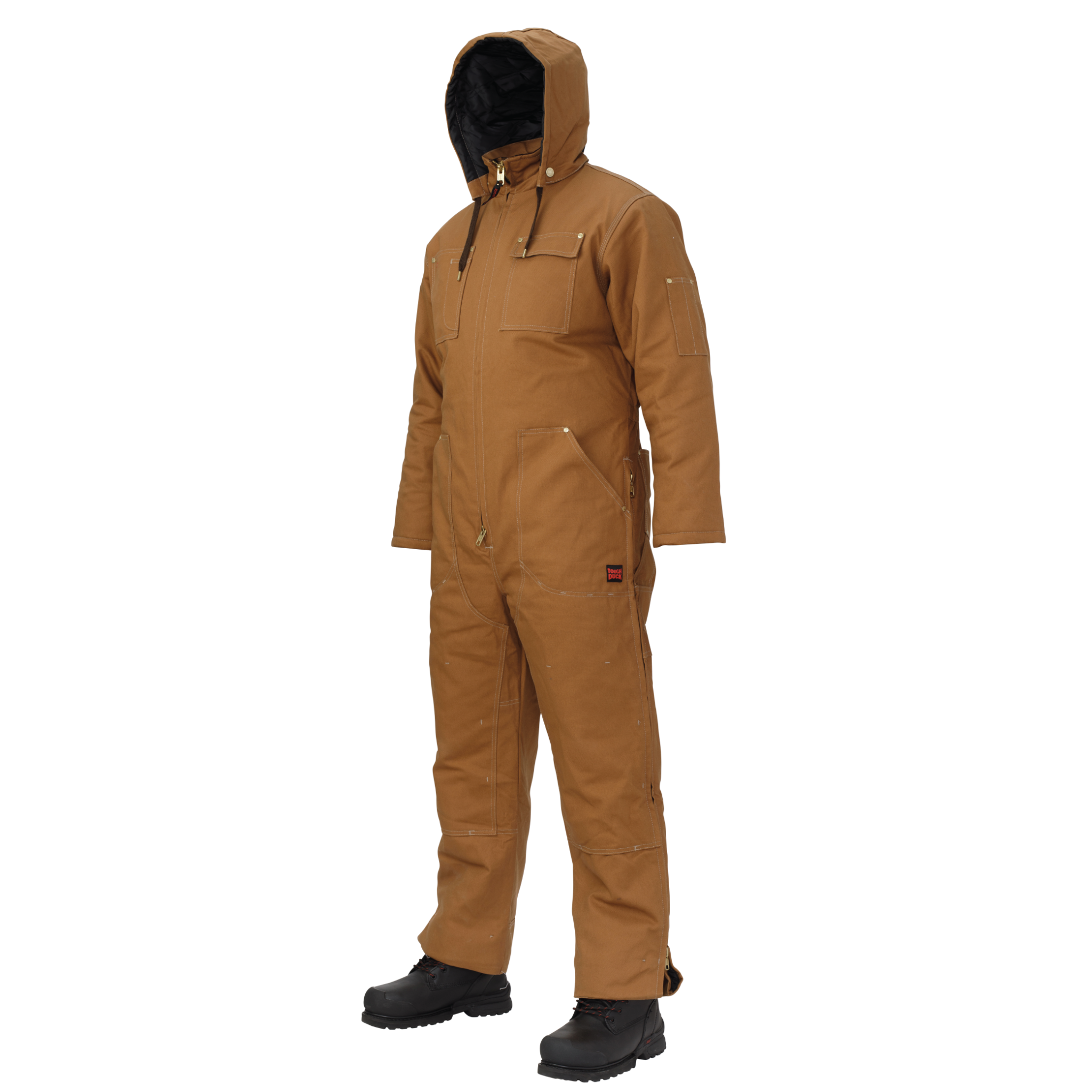 Tough Duck Insulated Duck Coverall WC01 - Heavy Duty Winter Work Coveralls for Men, Waterproof & Windproof, Warm Insulated Overalls for Outdoor Jobs, Hunting, Construction, and Farming