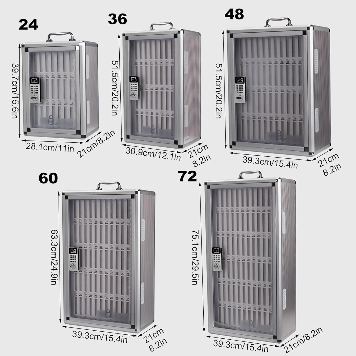 Secure Cell Phone Locker Cabinet - Durable Phone Organizer Box with Key Lock for Schools, Classrooms & Offices - Perfect for Student Phone Storage & Digital Detox