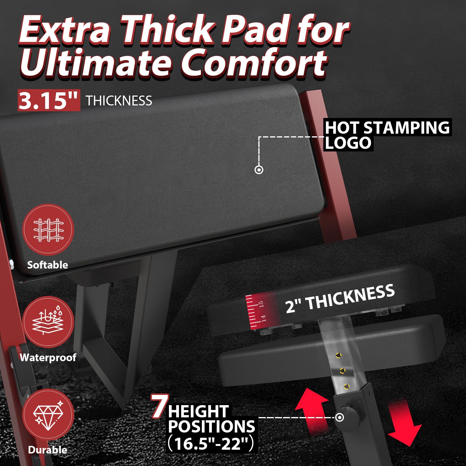 Mikolo Preacher Curl Bench - Adjustable Seated Bicep Curl Machine for Home Gym with 2 Barbell Holders | Perfect for Arm Isolation Workouts, Strength Training & Dumbbell Exercises