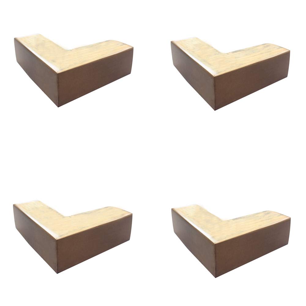 HRD Solid Wood Furniture Legs - L-Shaped Sofa & Coffee Table Supports, TV Cabinet & Bed Feet - 5cm Height - Multiple Color Options - Perfect for DIY Furniture Projects & Home Decor Upgrades