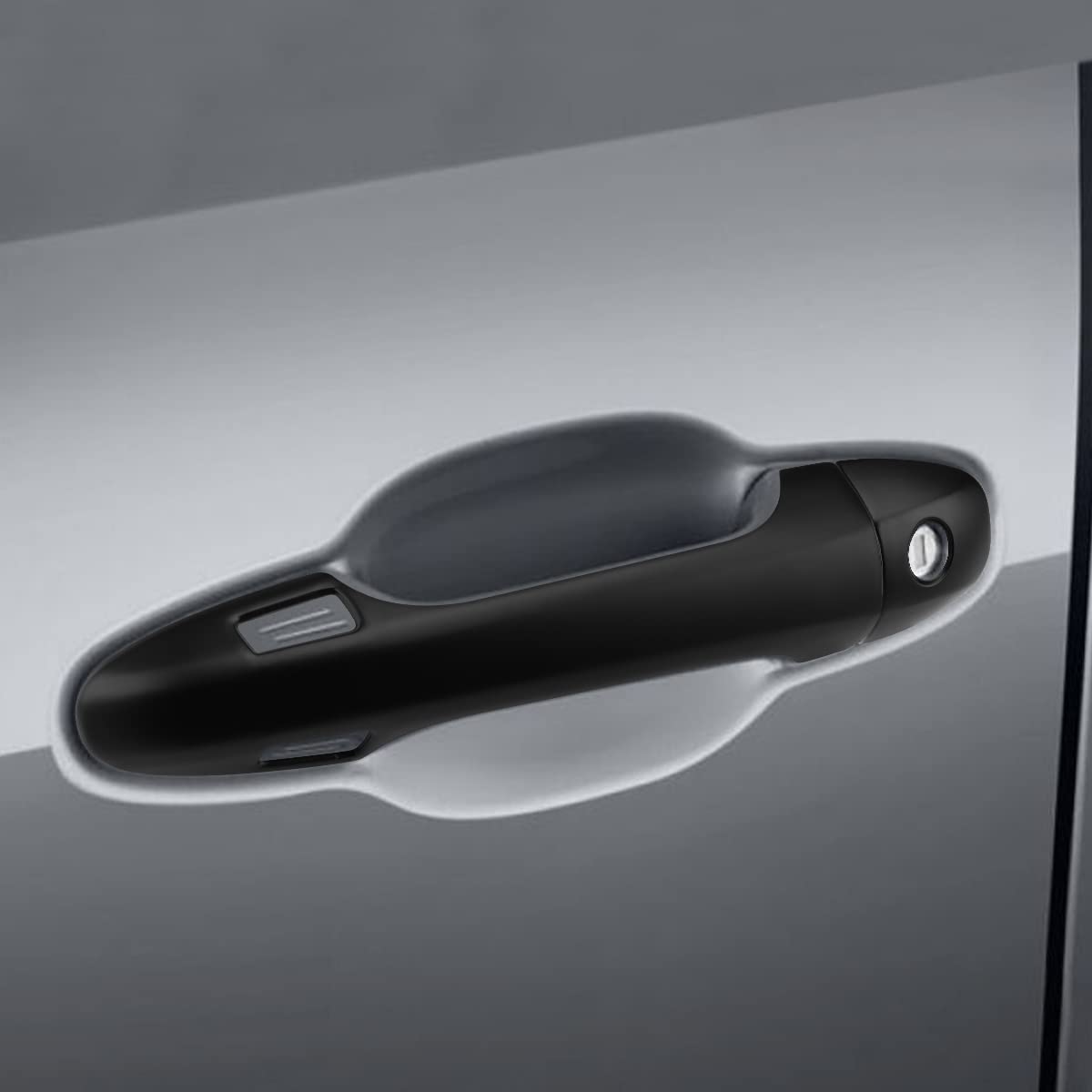 2016-2023 Toyota Tacoma Exterior Door Handle Cover with 4 Smart Key Holes - Matte Black Door Handle Protector Accessories | Weatherproof Protection & Enhanced Style for Off-Road Adventures & Daily Commuting