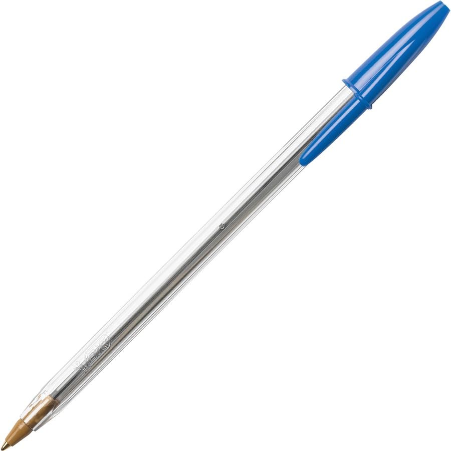BIC Cristal Xtra Smooth Blue Ballpoint Pens - Medium Point 1.0mm (12-Pack) - Extra Smooth Writing for Office, School & Everyday Use - Reliable Ballpoint Pens for Notes, Journaling & Documents