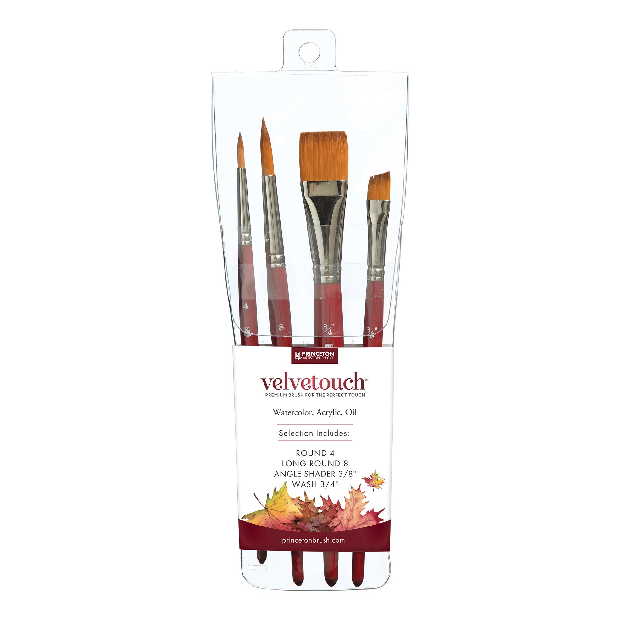 4 Piece Velvetouch Synthetic Brush Set - Soft & Durable Makeup Brushes for Foundation, Blush & Contouring - Perfect for Professional & Home Makeup Artists