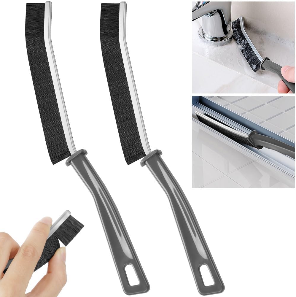 JICOOT Multi-Purpose Gap Cleaning Brush for Bathroom, Kitchen Tiles, Window Tracks & Door Slots - Deep Clean Hard-to-Reach Corners & Dead Spaces - Perfect for Home, Office & RV Cleaning (Plastic Gap Brush)