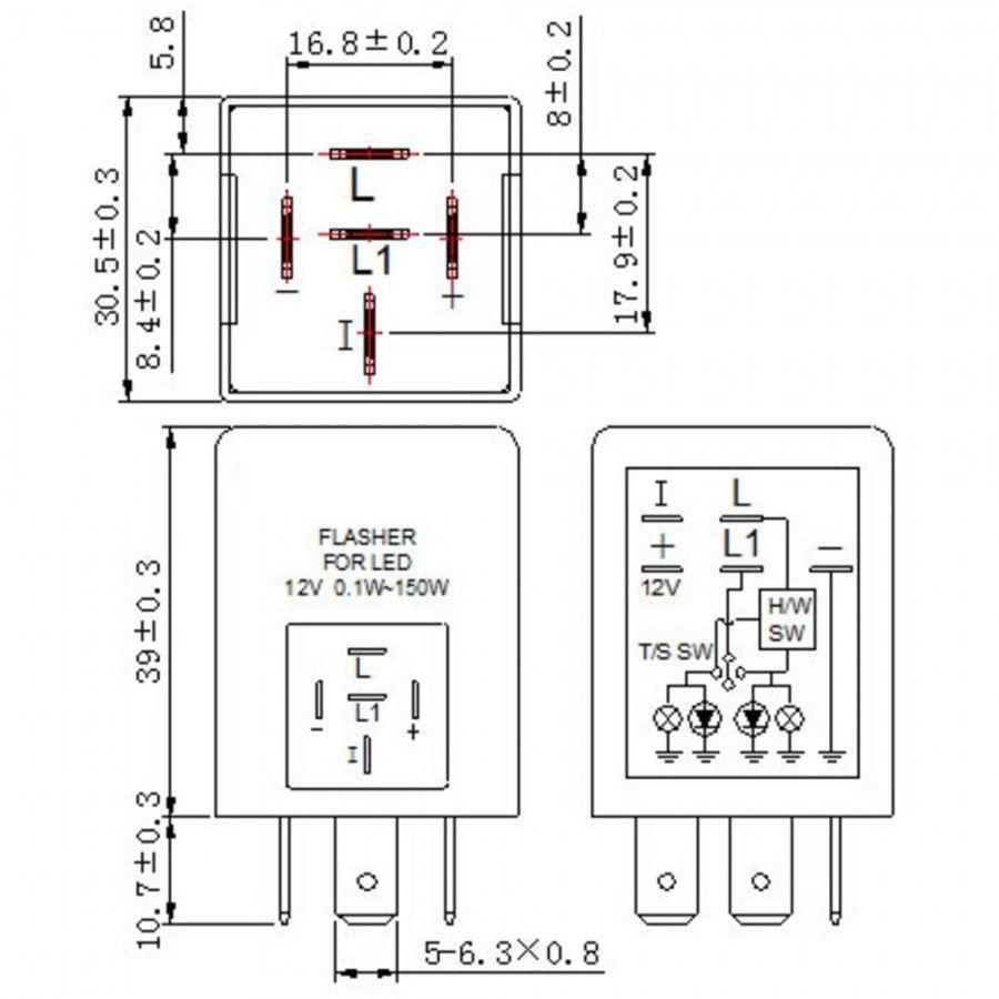 5 Pin EP27 FL27 LED Flasher Relay - Fix Hyper Flash for LED Turn Signals | Compatible with Cars, Trucks & Motorcycles | Easy Installation & Improved Safety