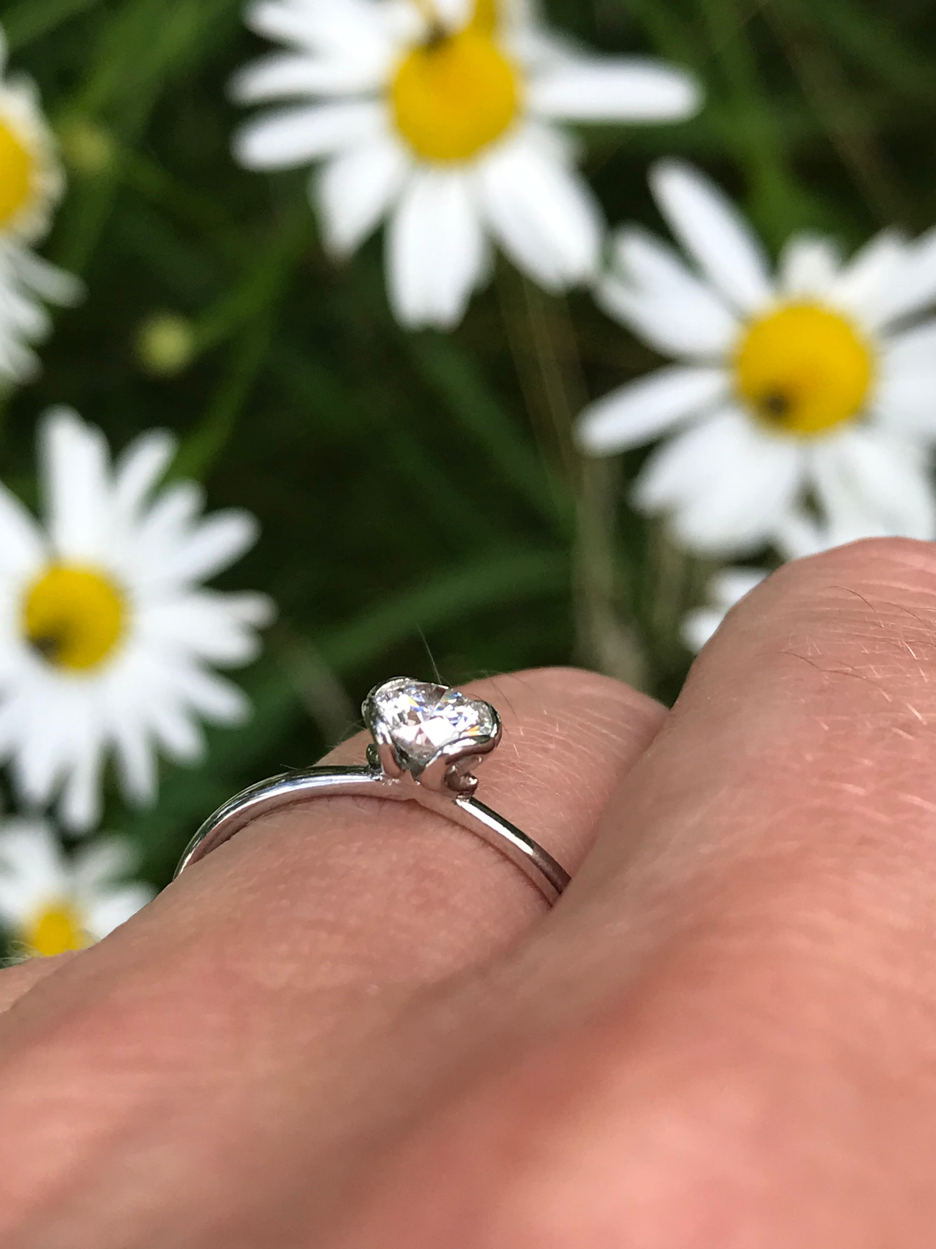 0.43ct Platinum Diamond Ring - DSI Certified Natural Brilliant Cut Diamond Engagement Ring for Women, Perfect for Proposals, Anniversaries & Special Occasions