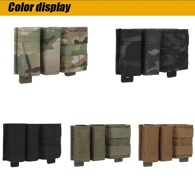 Tactical Double Magazine Pouch for 9mm & 5.56 - Quick Release Nylon Clip Holder - Perfect for Military, Law Enforcement & Range Training