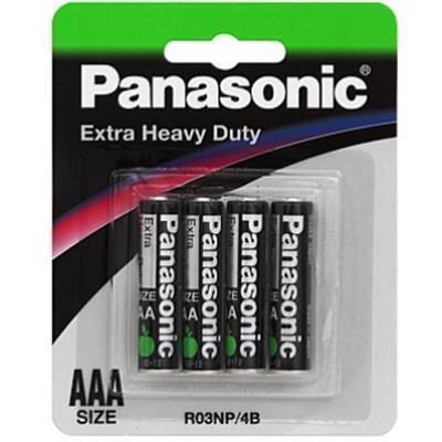 Panasonic Extra Heavy Duty AAA Batteries R03NP/4B - Long Lasting Power for Toys, Flashlights, Remote Controls & More