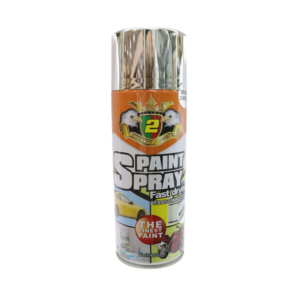 Eagle Spray Paint Bright Chrome 300ml/400ml - High Gloss Metallic Finish for DIY, Automotive & Home Decor Projects
