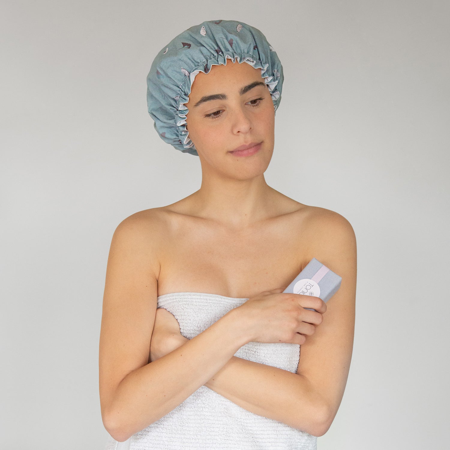 Premium Waterproof Shower Cap with Ginkgo Charcoal - Soft & Comfortable Bath Hair Protector for Women & Men - Perfect for Spa, Swimming, Hair Treatments & Daily Use