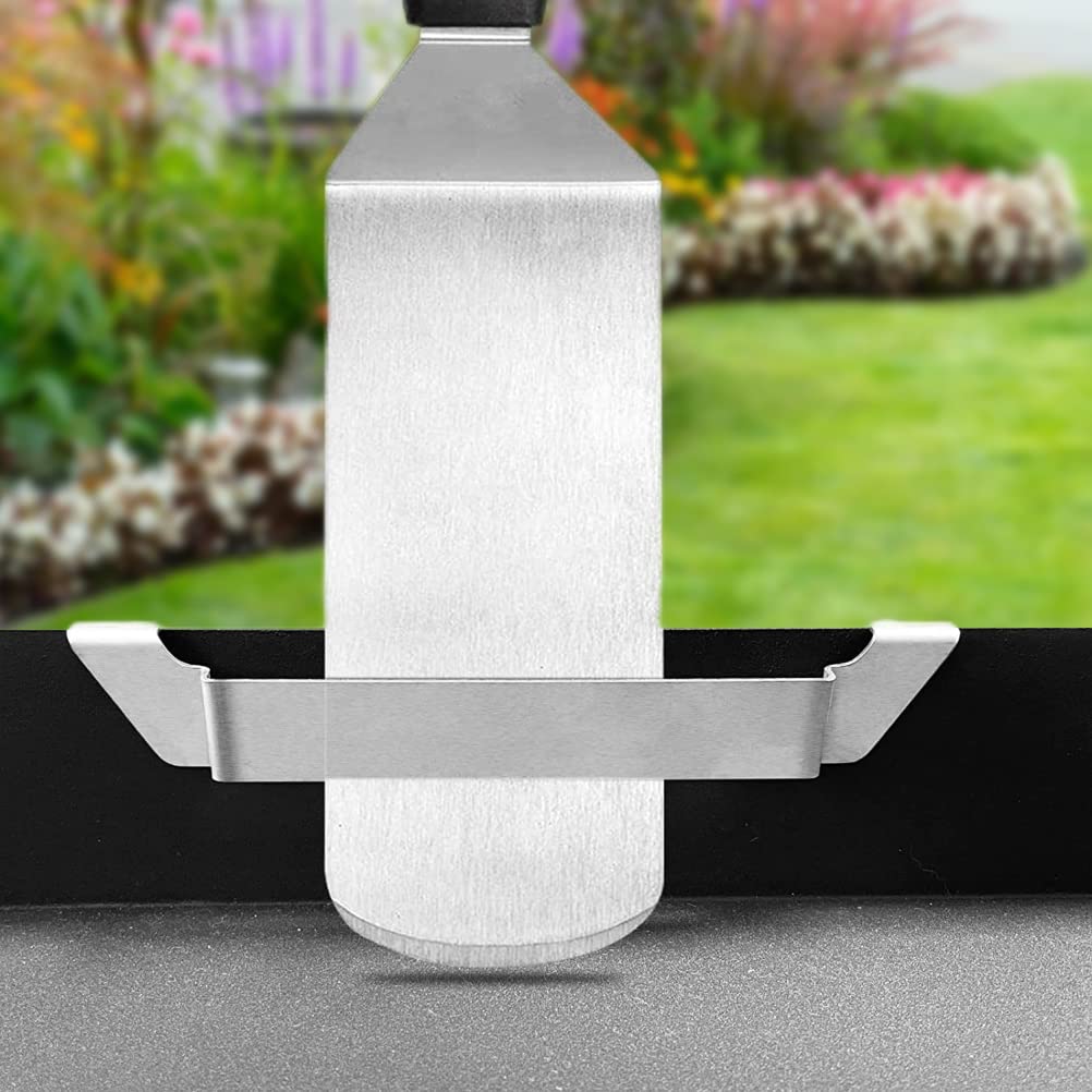 Stainless Steel Griddle Utensil Rest & Spatula Holder - BBQ Tool Rack for Flat Top Griddles & Grills - Durable Grill Accessories (1 Pack) - Perfect for Outdoor Cooking, Camping & Backyard Barbecues